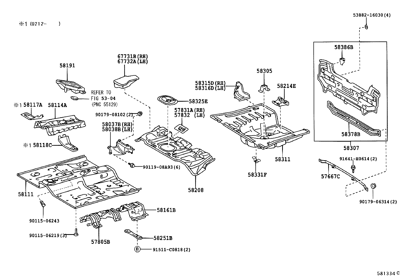 58251-52010 BRACE, FLOOR PANEL, FRONT product image