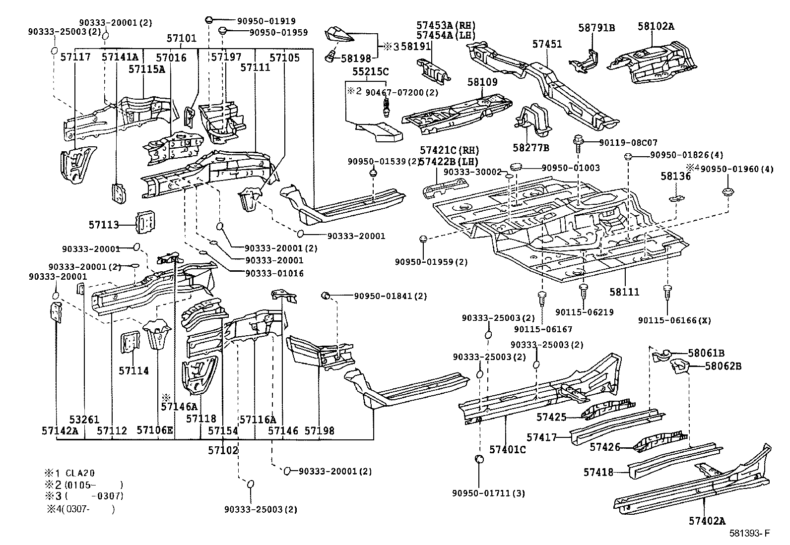 57112-42050 MEMBER, FRONT SIDE, LH product image