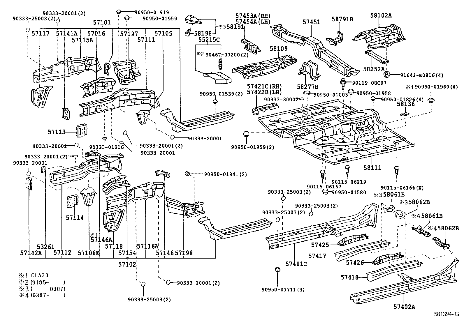 57112-42050 MEMBER, FRONT SIDE, LH product image