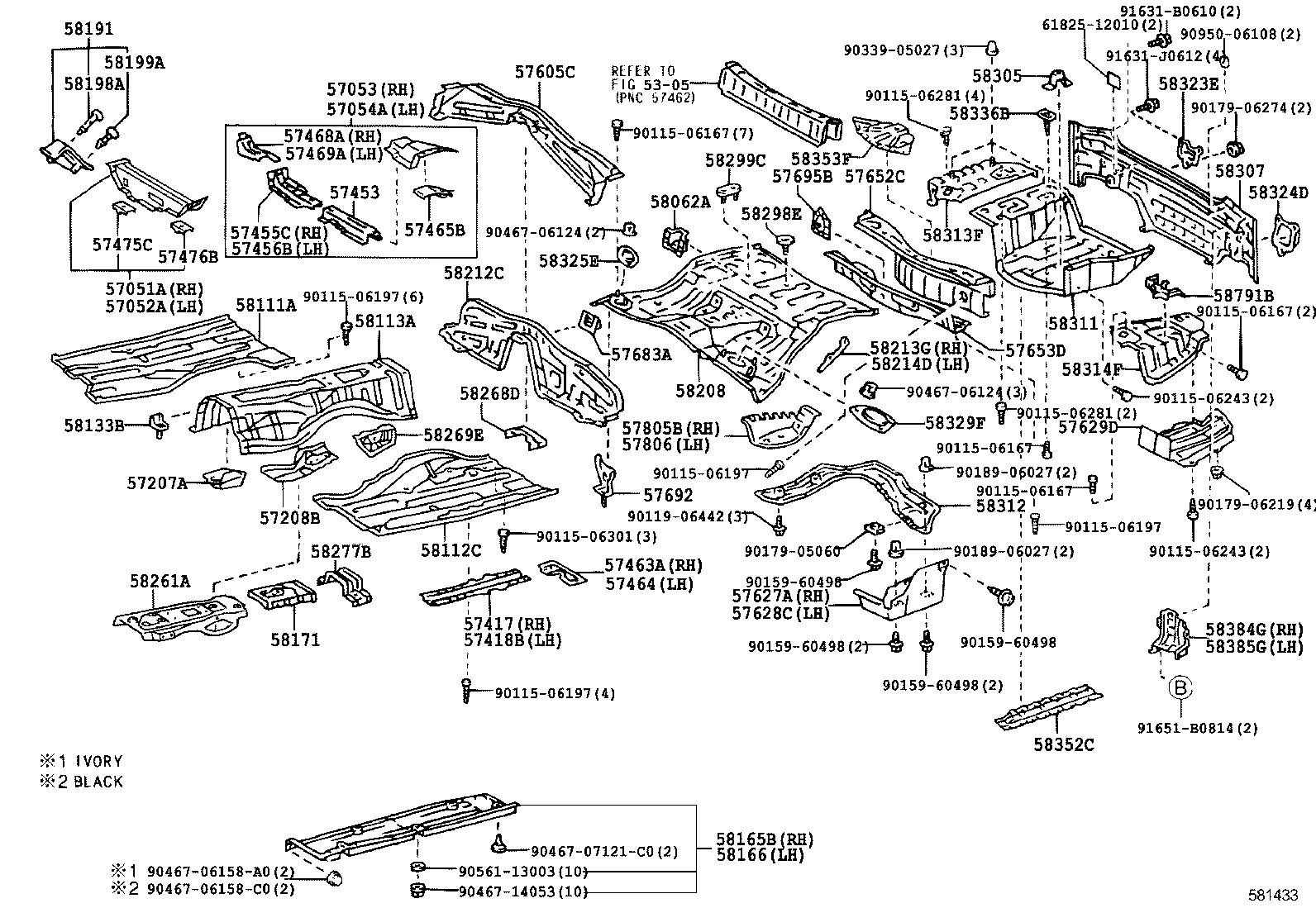 57208-53010 BRACKET SUB-ASSY, ENGINE REAR MOUNTING MEMBER, LH product image