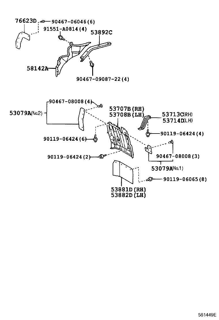 58251-37032 BRACE, FLOOR PANEL, FRONT product image
