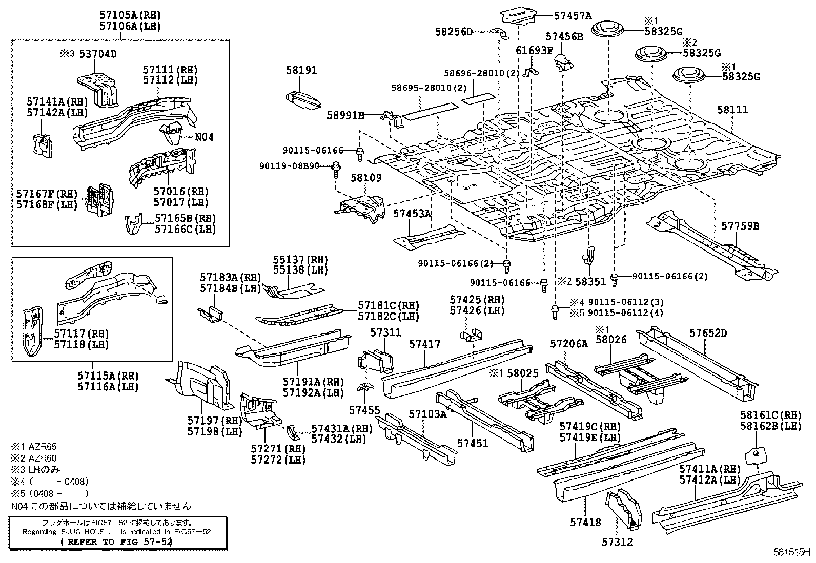 57027-28010 PLATE SUB-ASSY, FRONT SIDE MEMBER, RH product image