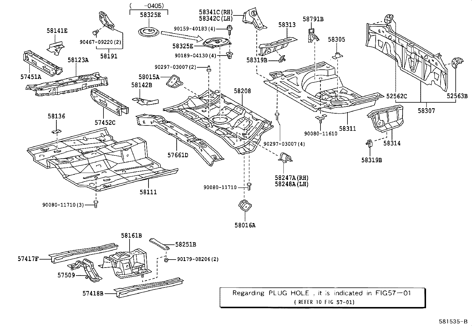 58016-02020 REINFORCE SUB-ASSY, BELT ANCHOR, NO.3 LH product image