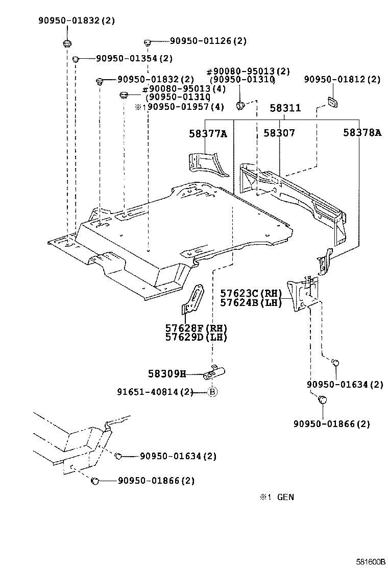 58302-0B050 PANEL SUB-ASSY, BODY LOWER BACK product image