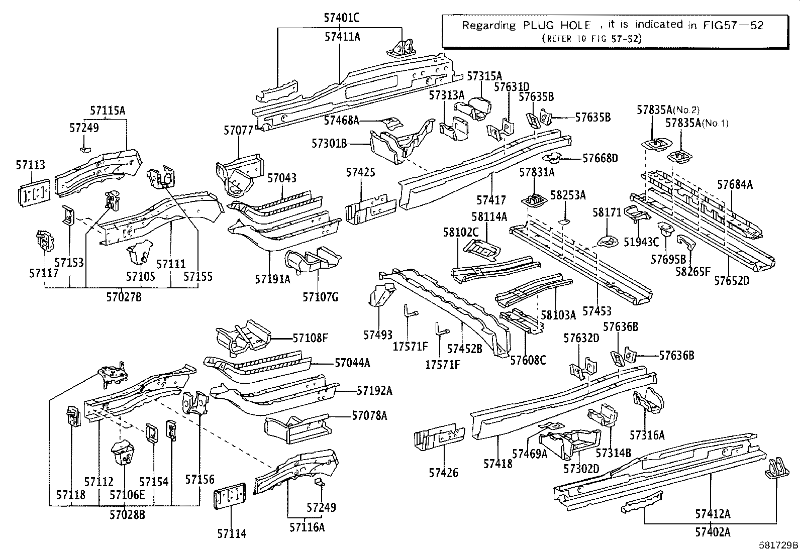 57077-08020 BOX SUB-ASSY, TORQUE, FRONT RH product image