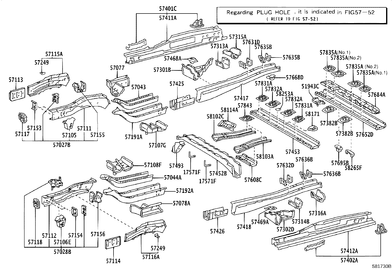 57077-08020 BOX SUB-ASSY, TORQUE, FRONT RH product image