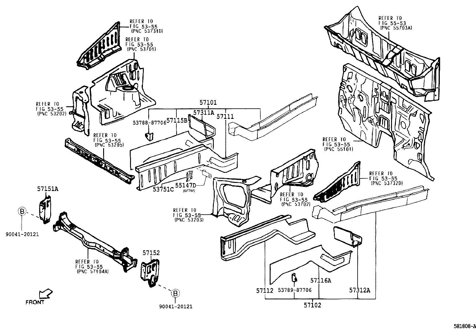 57028-87401 MEMBER, FRONT SIDE, LH product image