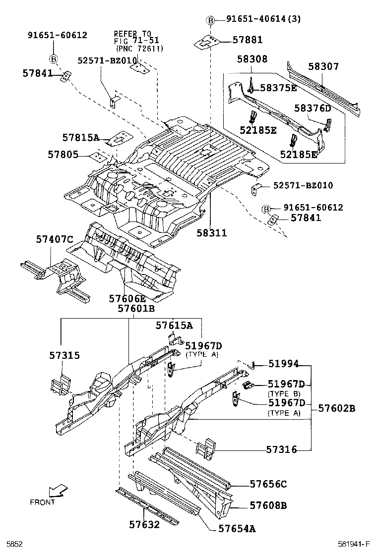 51096-BZ010 HOOK SUB-ASSY,REAR product image