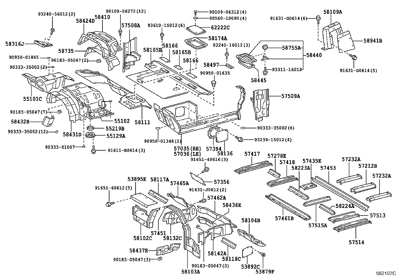57035-37021 PANEL SUB-ASSY, FRONT STEP, RH product image
