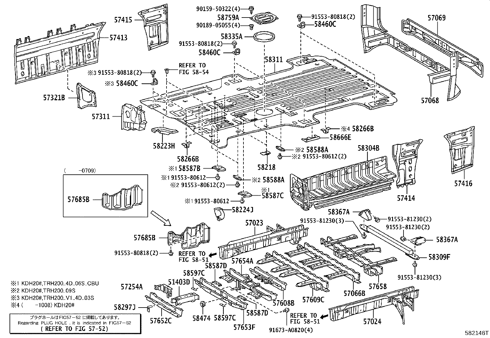 57608-26371 MEMBER SUB-ASSY, REAR FLOOR CROSS, NO.4 product image