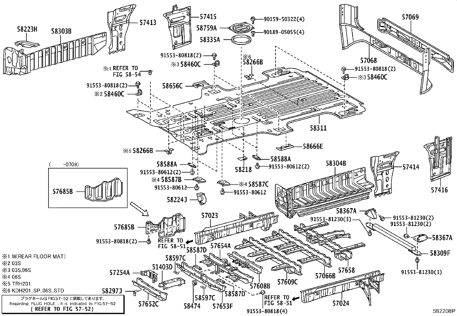 57608-26300 MEMBER SUB-ASSY, REAR FLOOR CROSS, NO.4 product image
