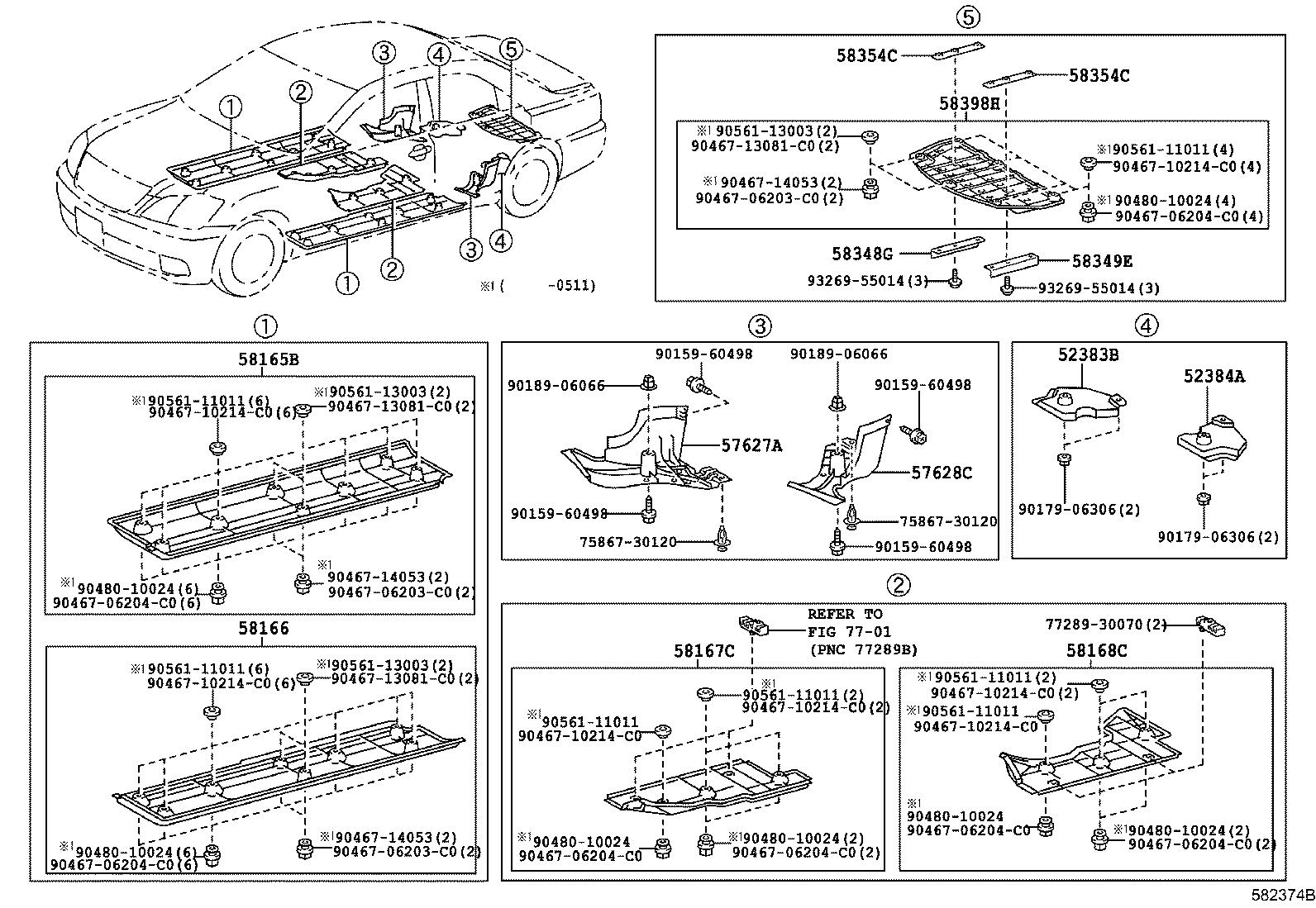 57627-0N010 COVER, REAR FLOOR SIDE MEMBER, RH product image