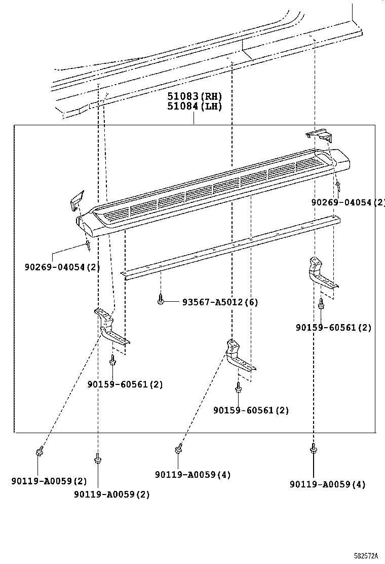57028-04010 MEMBER SUB-ASSY, FRONT SIDE, INNER LH product image