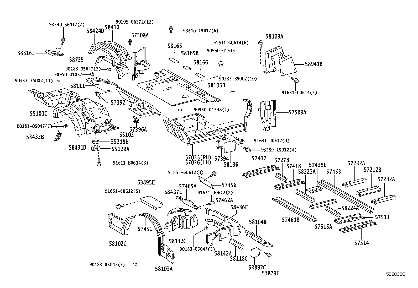 57035-37021 PANEL SUB-ASSY, FRONT STEP, RH product image