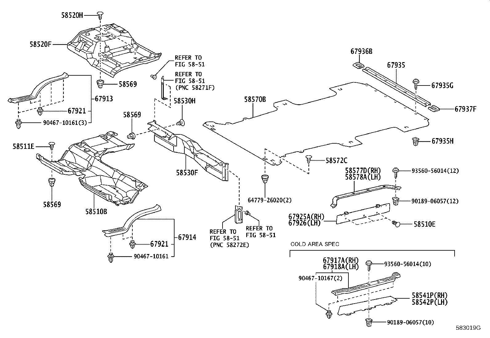 64779-26020 STOPPER, REAR FLOOR MAT product image