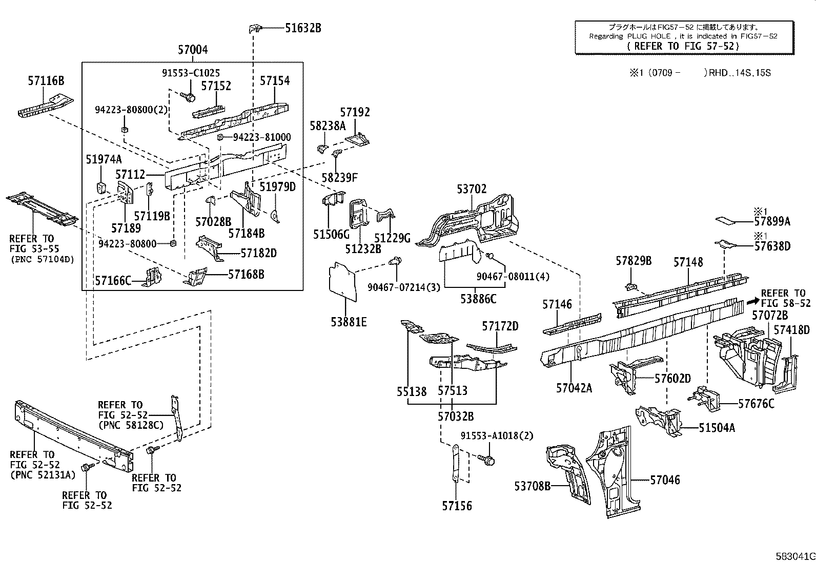 57031-26040 REINFORCE SUB-ASSY, FRONT SIDE MEMBER, NO.2 RH product image