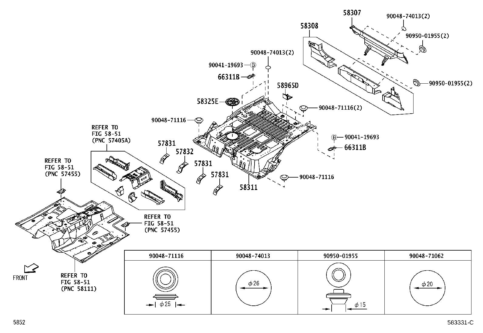 57601-B4010 MEMBER SUB-ASSY, REAR FLOOR SIDE, RH product image