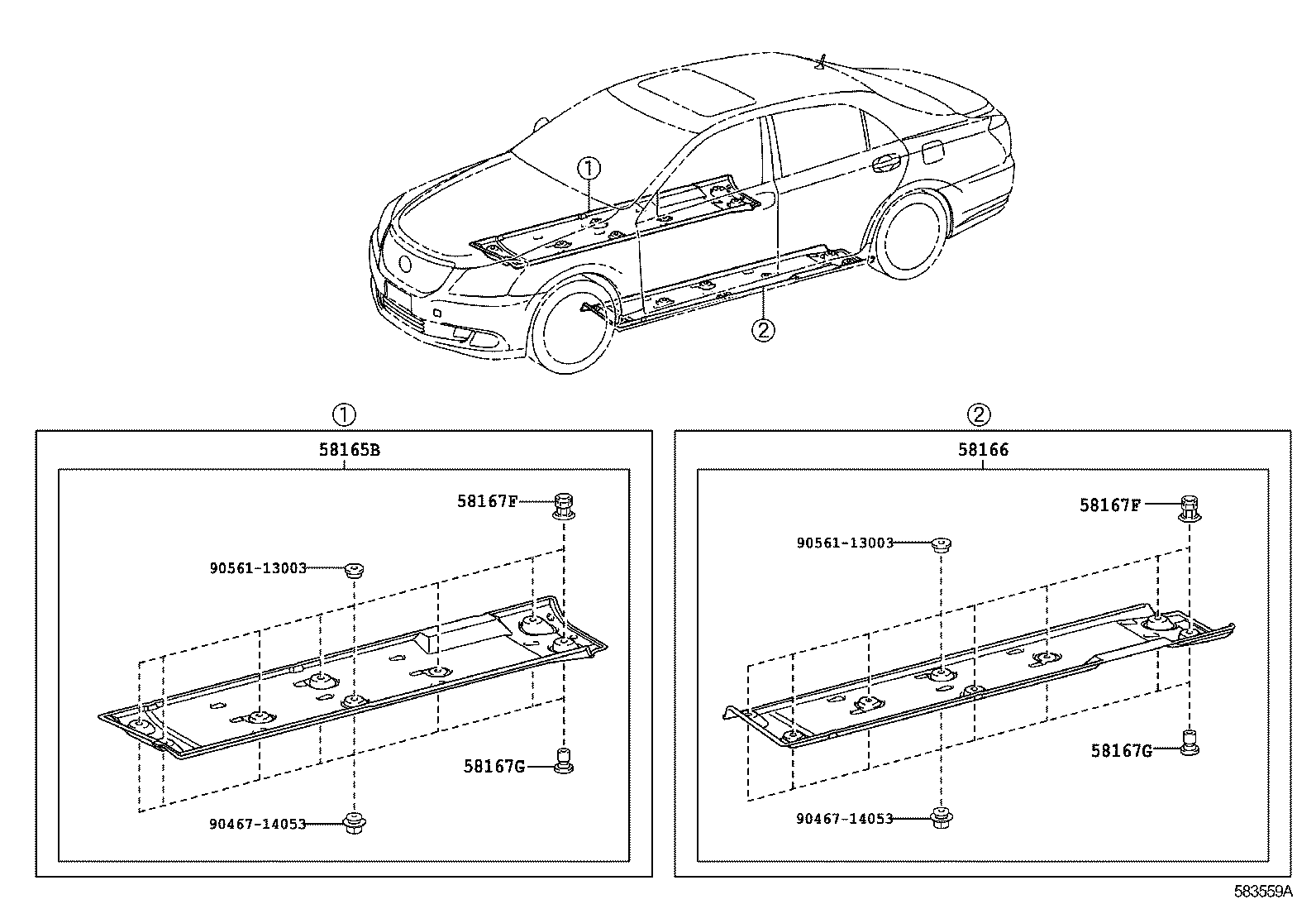 57603-30060 EXTENSION SUB-ASSY, REAR SIDE MEMBER, RH product image