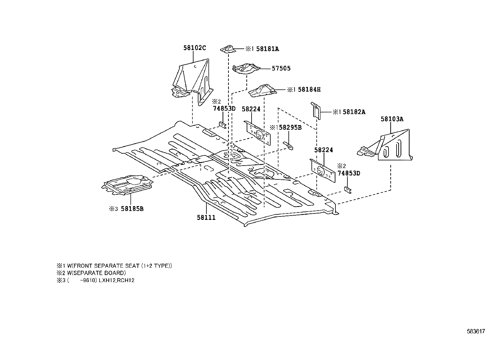 57102-26730 MEMBER SUB-ASSY, FRONT SIDE, LH product image