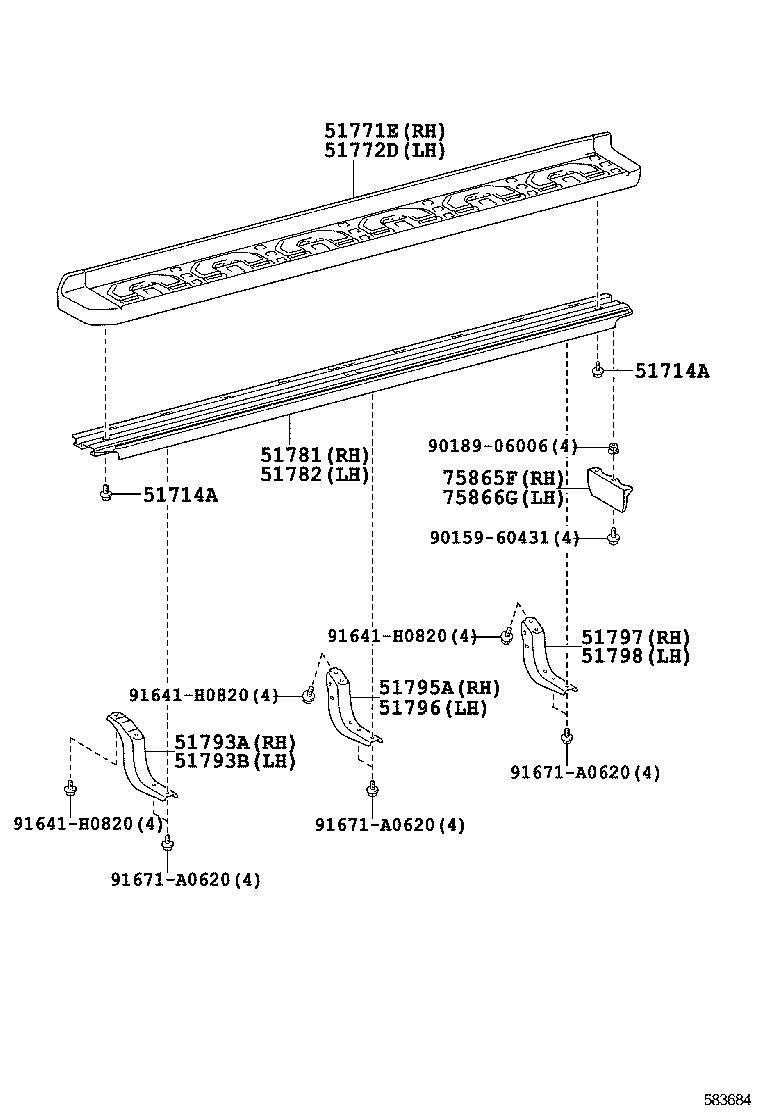 51773-35100 COVER, STEP PLATE, RH product image