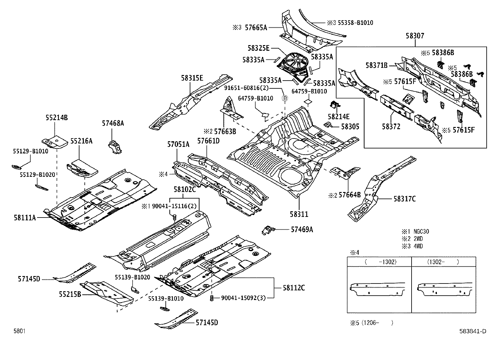 57615-B1050 BRACKET, REAR BUMPER  MOUNTING product image