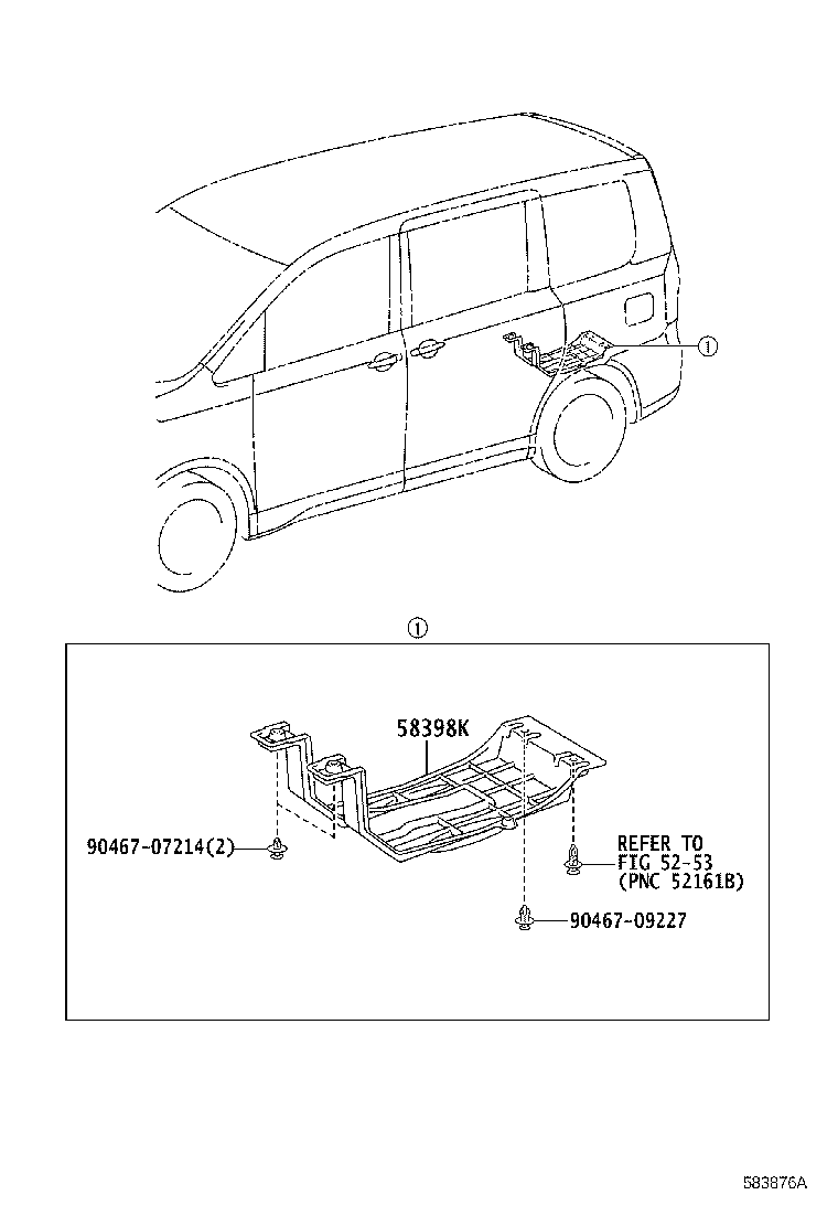 57042-28060 MEMBER SUB-ASSY, REAR FLOOR SIDE, FRONT LH product image