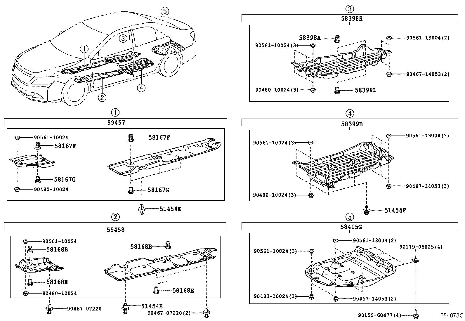 57685-33010 BRACKET, REAR FLOOR MOUNTING, NO.1 RH product image