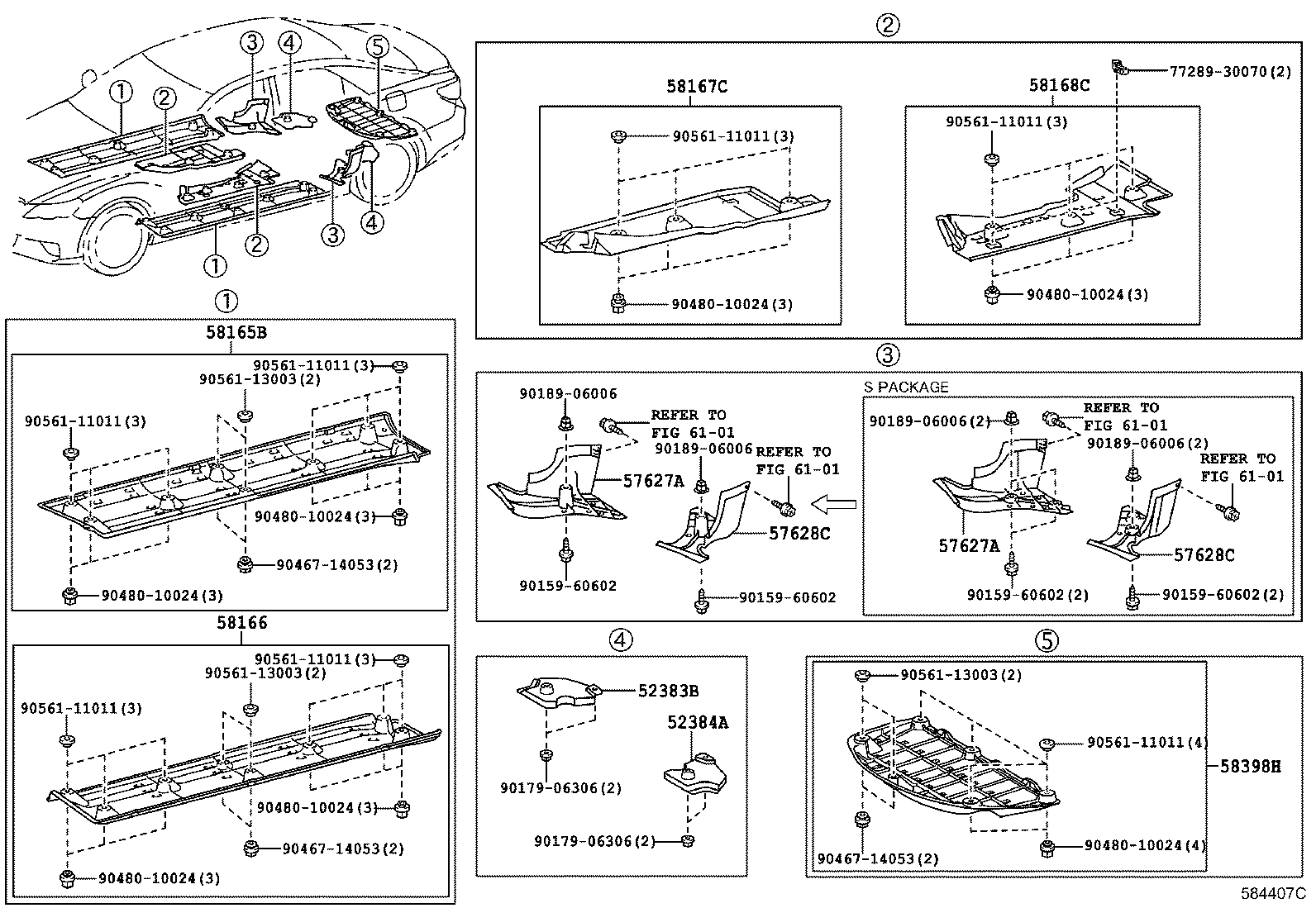 57628-30031 COVER, REAR FLOOR SIDE MEMBER, LH product image