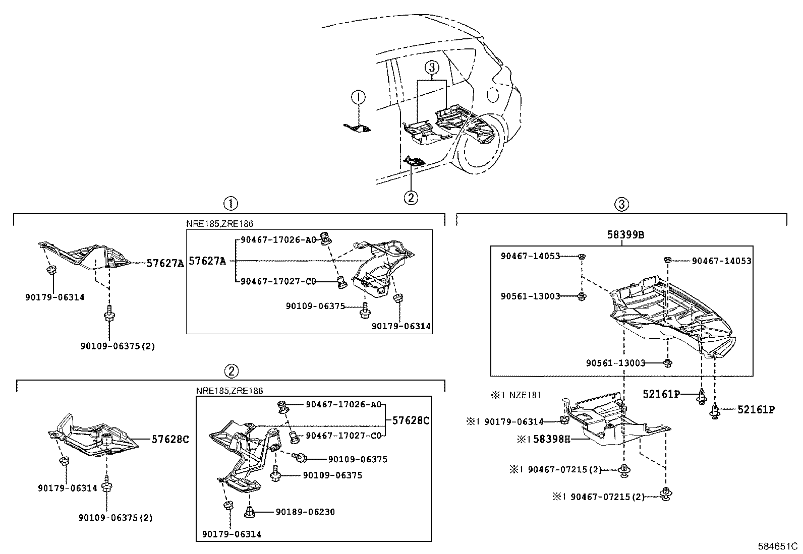 57628-12140 COVER, REAR FLOOR SIDE MEMBER, LH product image