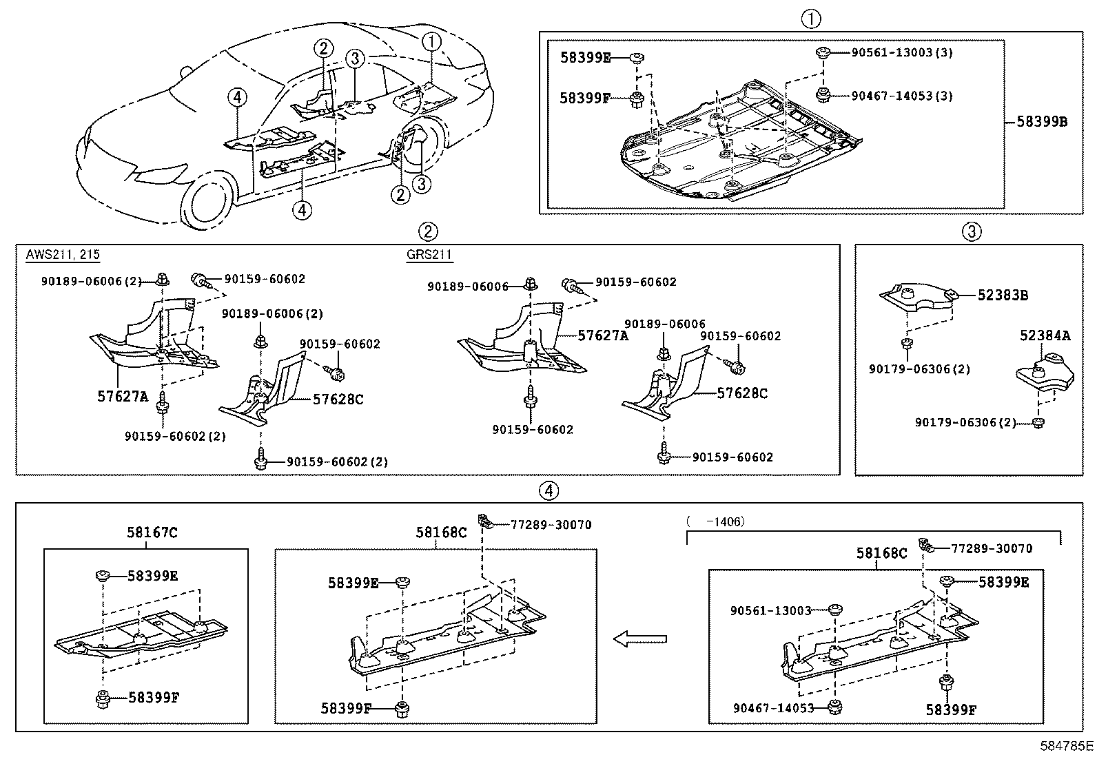 58113-30240 PANEL, FRONT FLOOR, CENTER product image