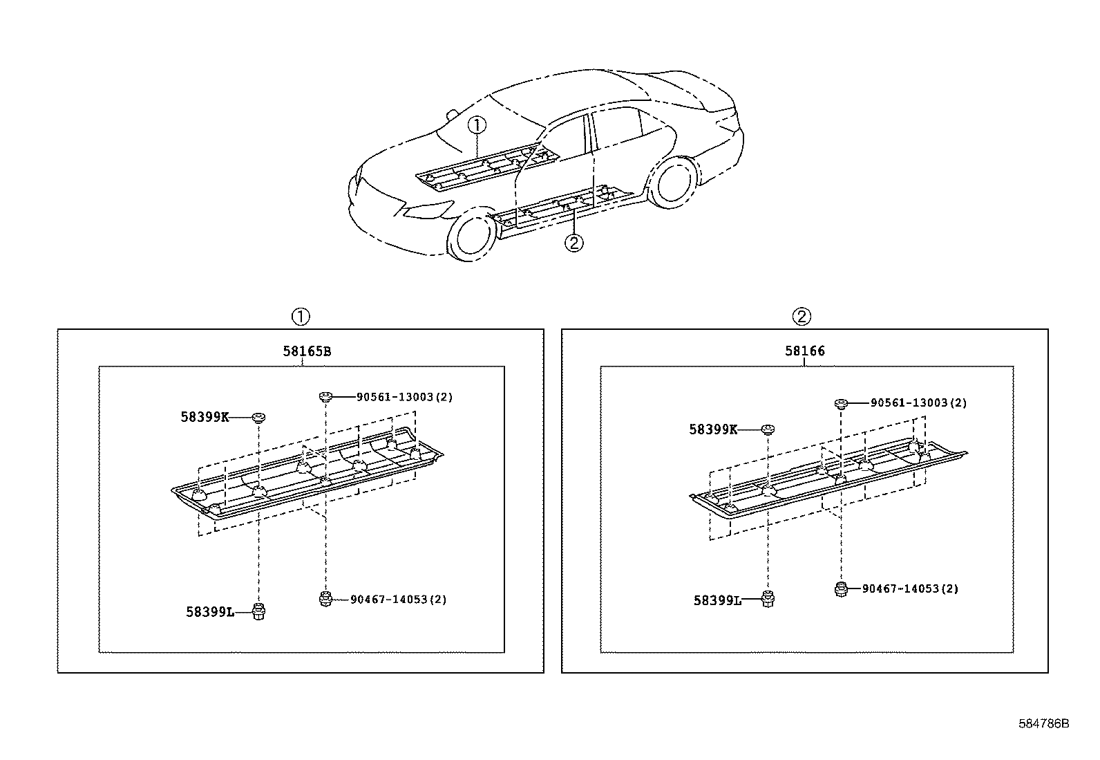 58113-30240 PANEL, FRONT FLOOR, CENTER product image