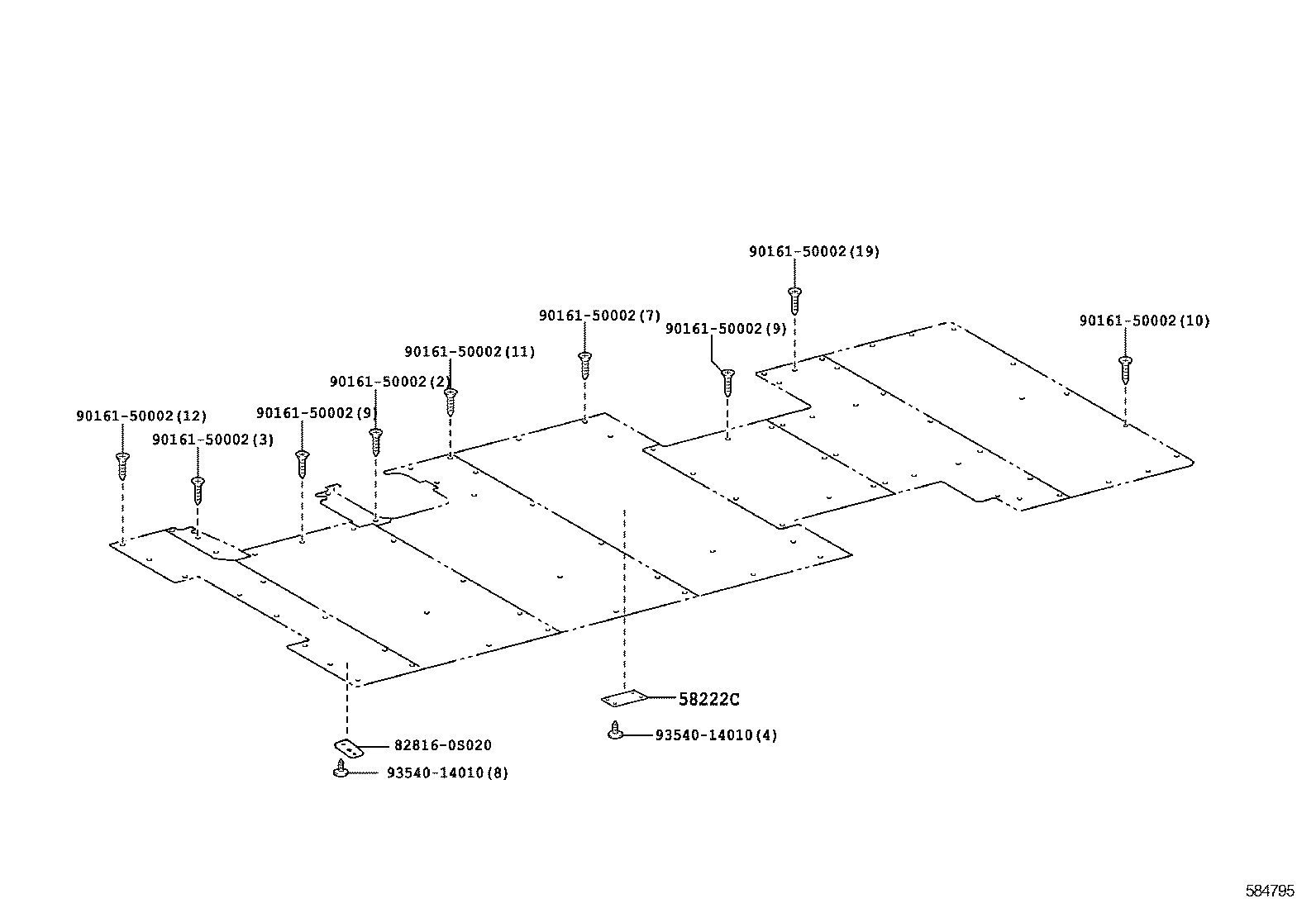 57104-0S050 CROSSMEMBER SUB-ASSY, FLOOR, NO.4 product image