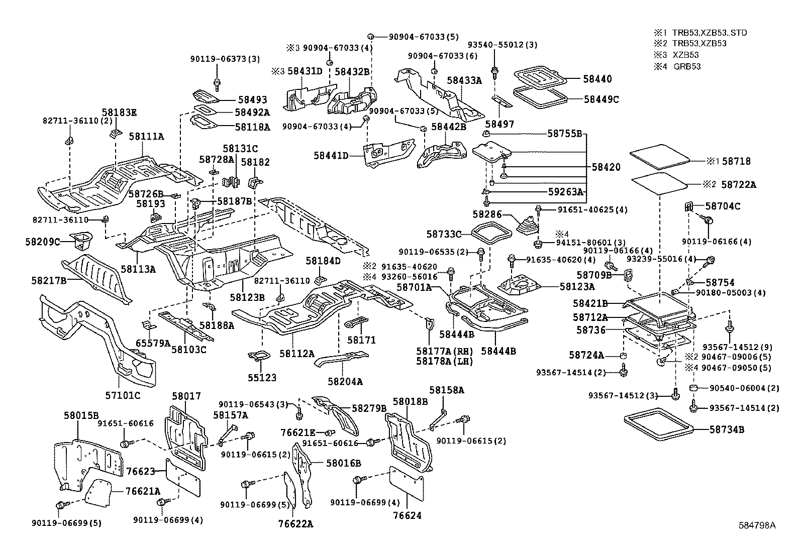 53895-36091 SHIELD, SIDE FLOOR APRON, FRONT RH product image