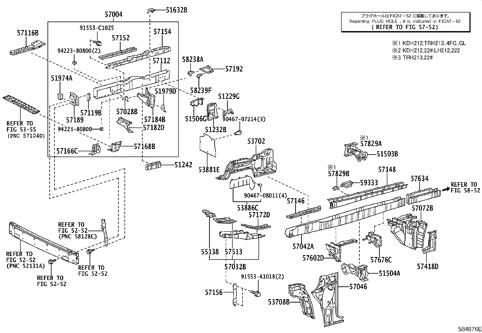 57031-26040 REINFORCE SUB-ASSY, FRONT SIDE MEMBER, NO.2 RH product image