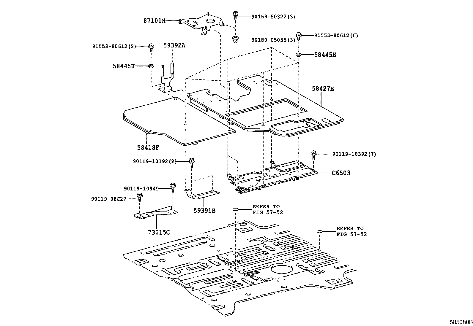 58311-26F71 PAN, REAR FLOOR product image
