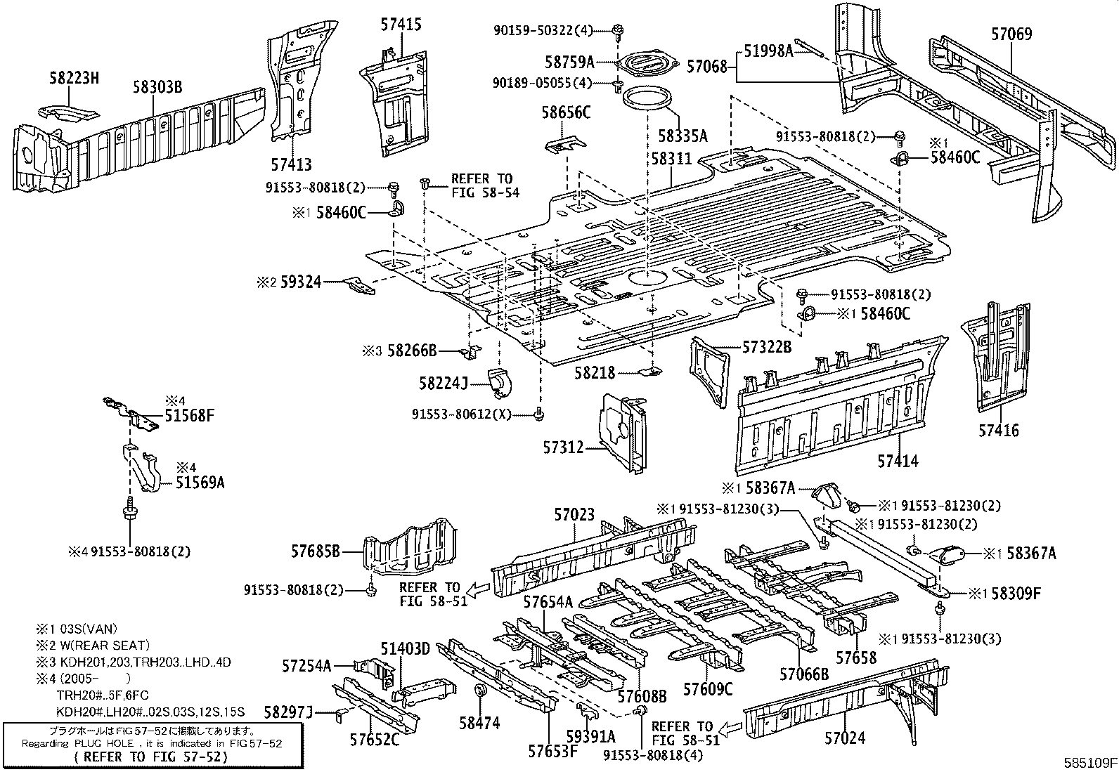 57608-0L030 MEMBER SUB-ASSY, REAR FLOOR CROSS, NO.4 product image
