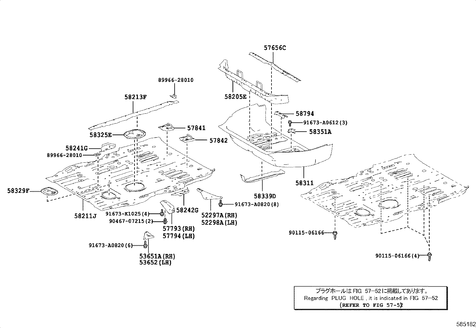 53652-28020 BRACE, REAR SUSPENSION, UPPER LH product image