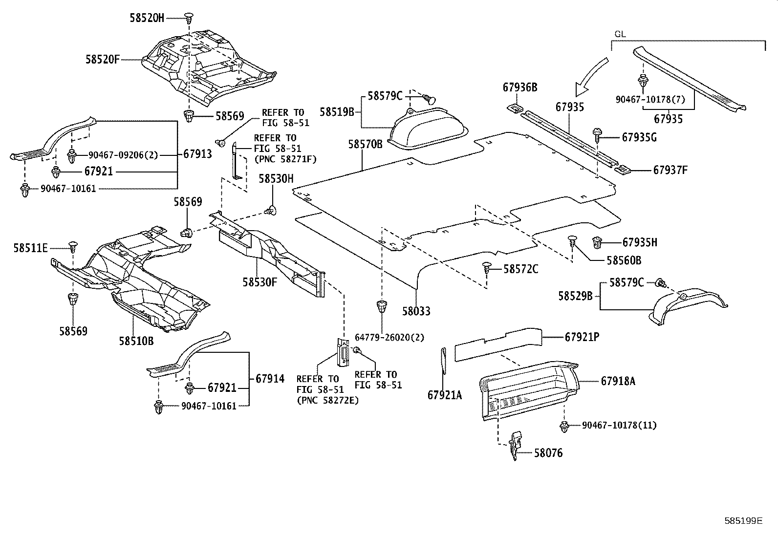 64779-26020 STOPPER, REAR FLOOR MAT product image