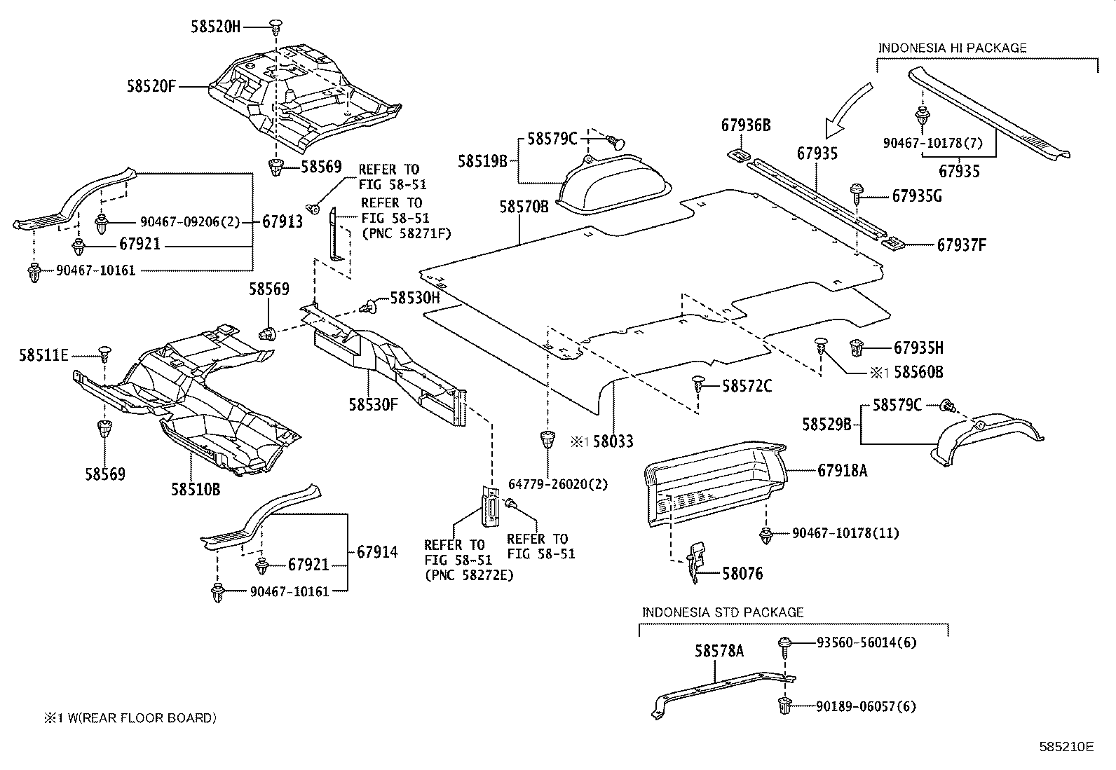 64779-26020 STOPPER, REAR FLOOR MAT product image