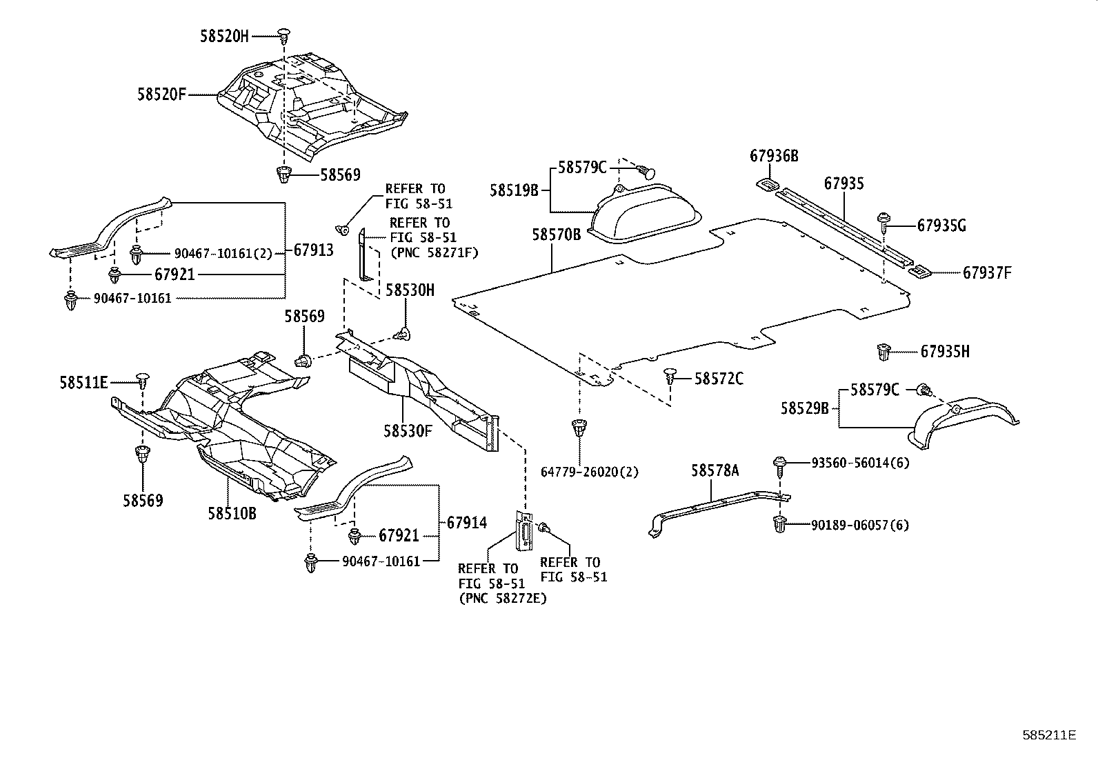 64779-26020 STOPPER, REAR FLOOR MAT product image
