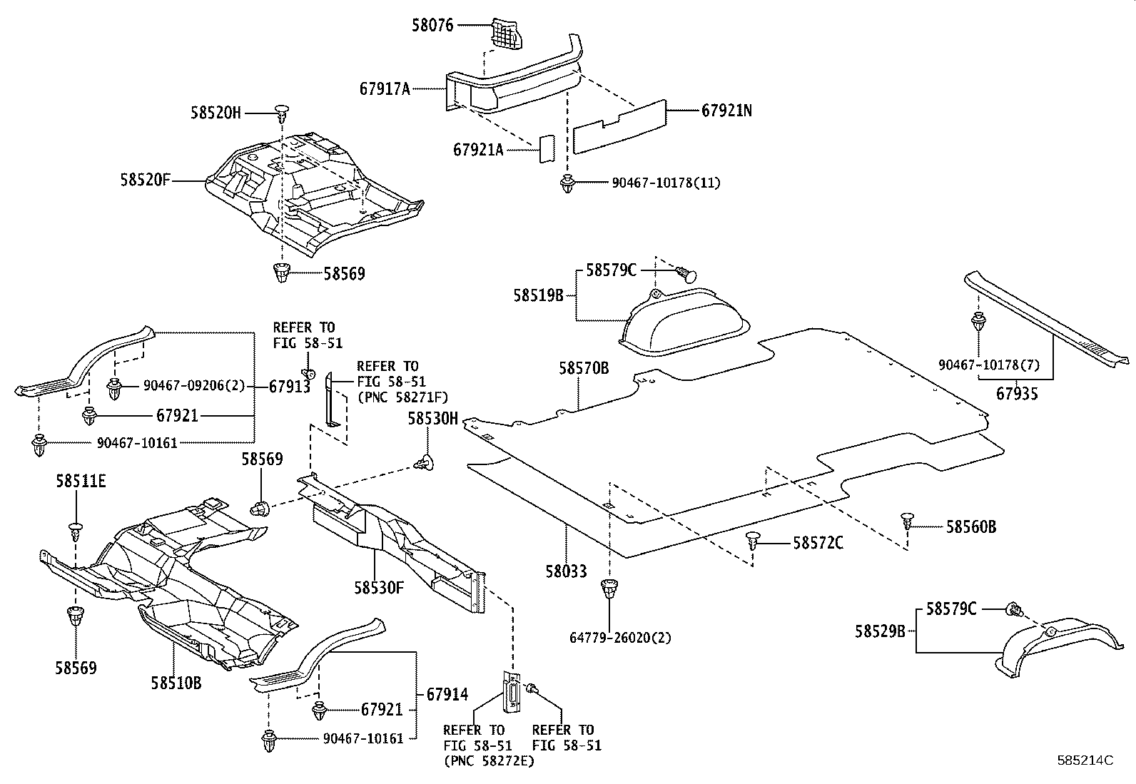 64779-26020 STOPPER, REAR FLOOR MAT product image