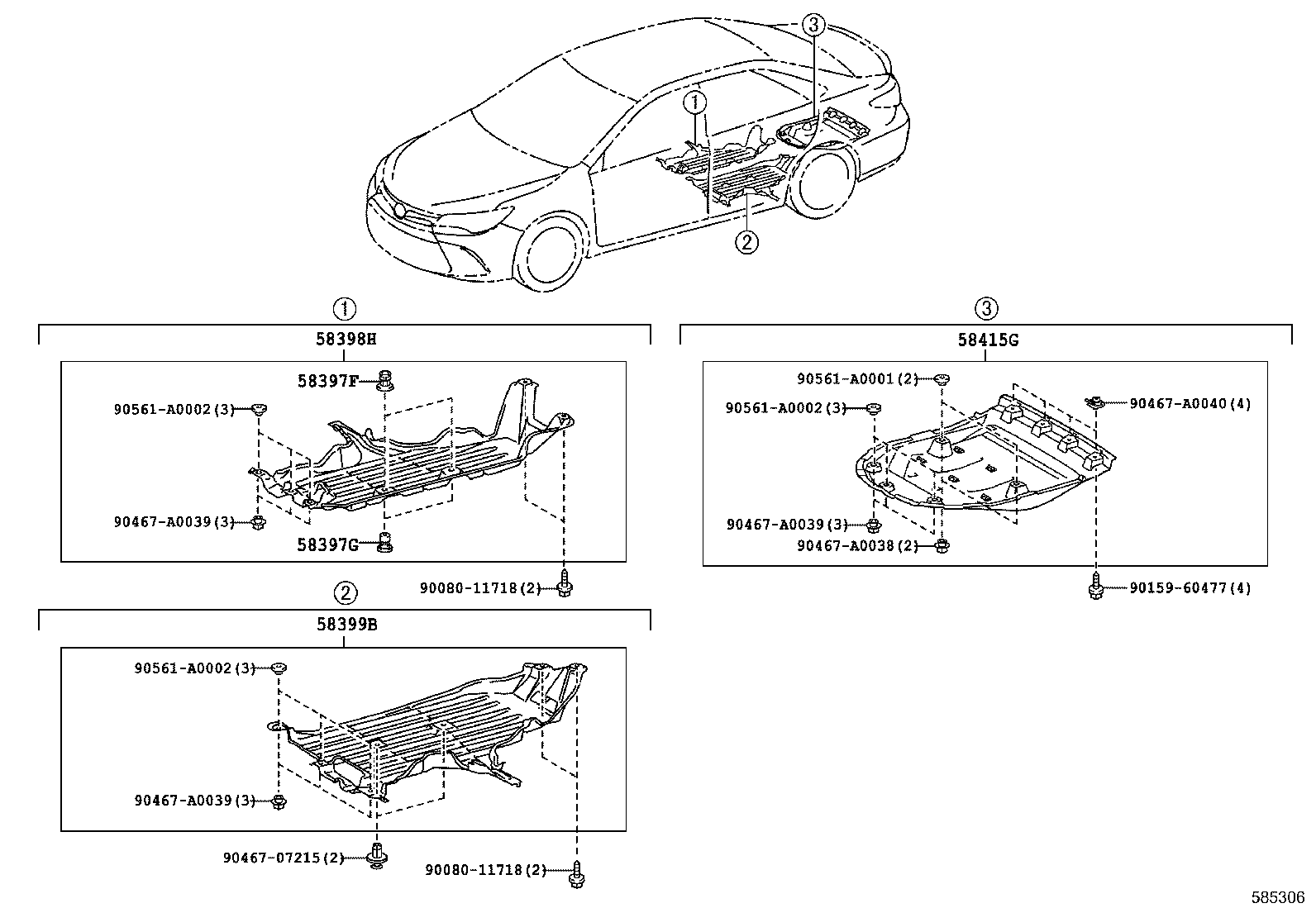 57628-06070 COVER, REAR FLOOR SIDE MEMBER, LH product image