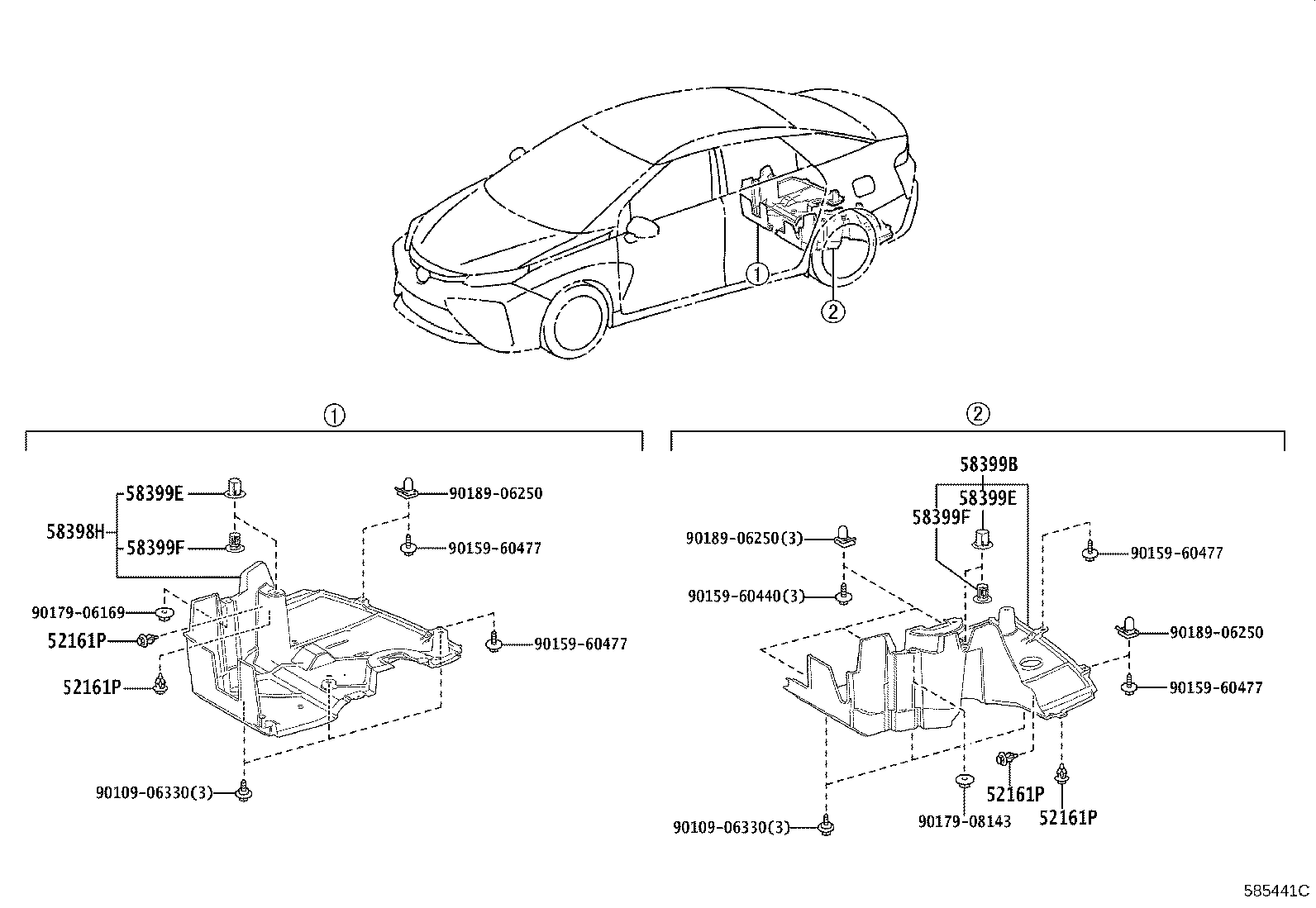 57026-62010 BRACKET SUB-ASSY, BODY MOUNTING, NO.3 LH product image