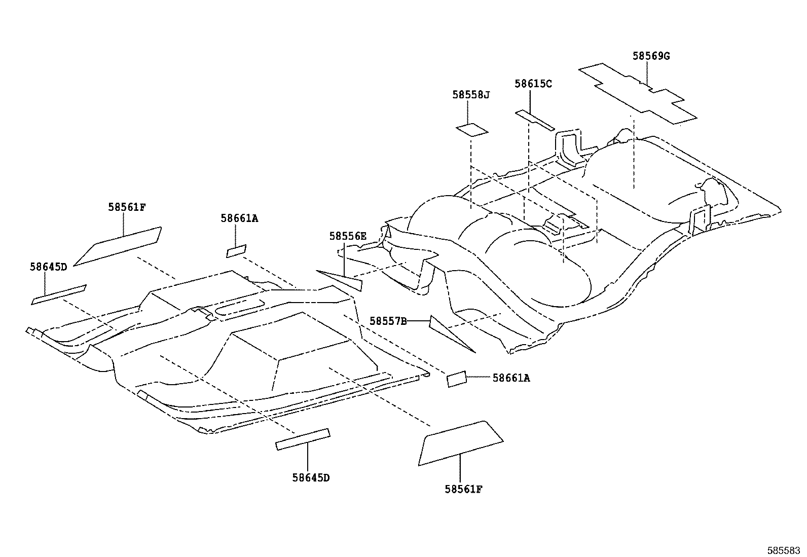 57026-62010 BRACKET SUB-ASSY, BODY MOUNTING, NO.3 LH product image