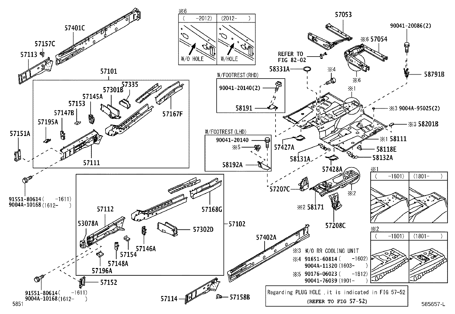 57102-BZ431 MEMBER SUB-ASSY, FRONT SIDE, LH product image