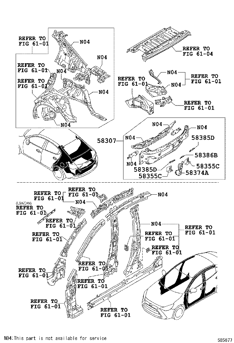 57043-WB002 REINFORCEMENT SUB-ASSY, FRONT SIDE MEMBER, REAR RH product image