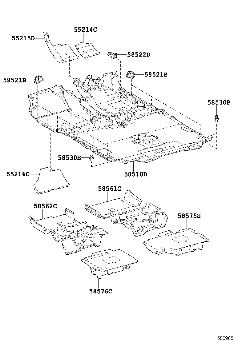 9004A-46388 CLIP(FOR FRONT FLOOR CARPET) product image