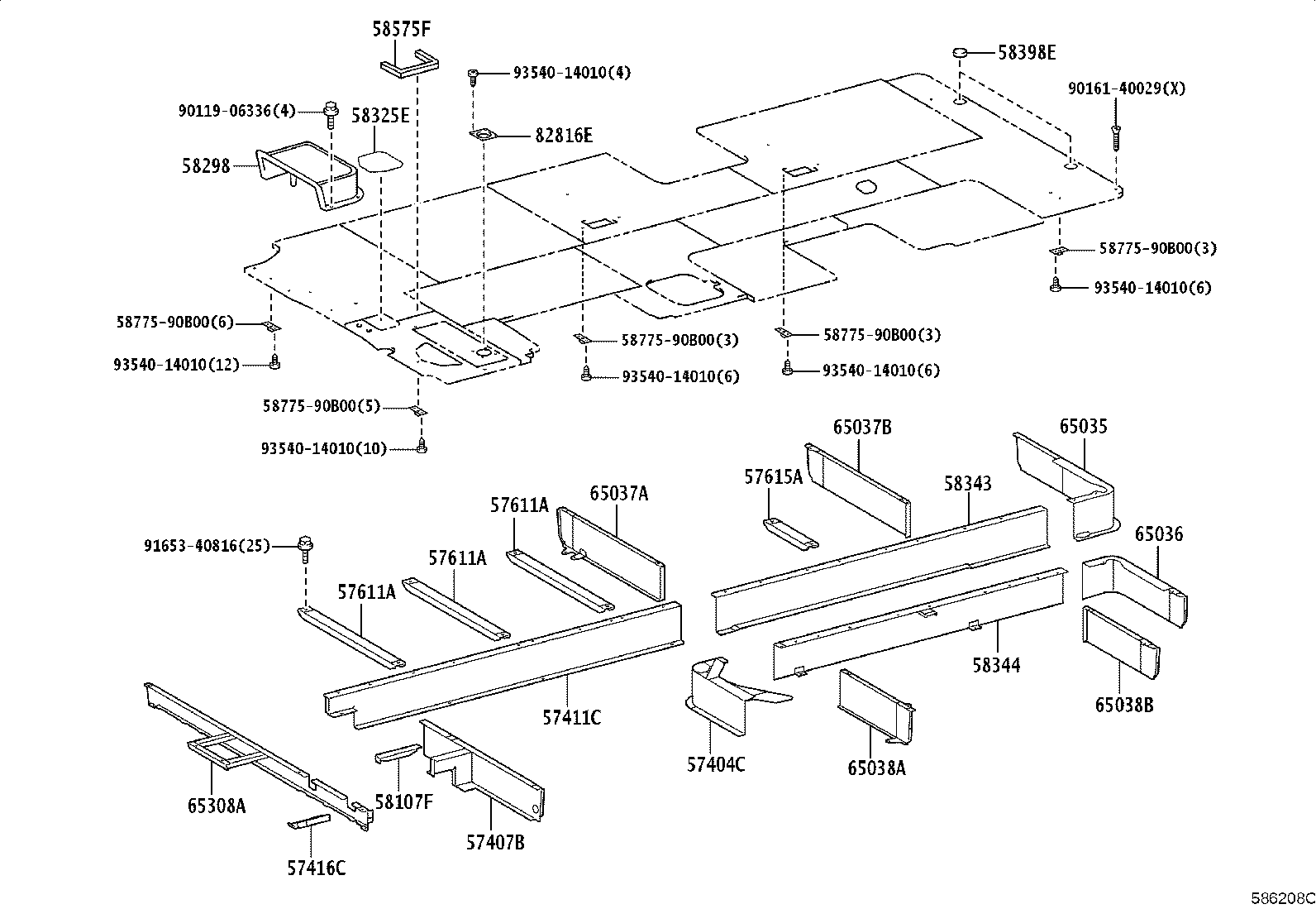 82711-60740 CLAMP, WIRING HARNESS product image