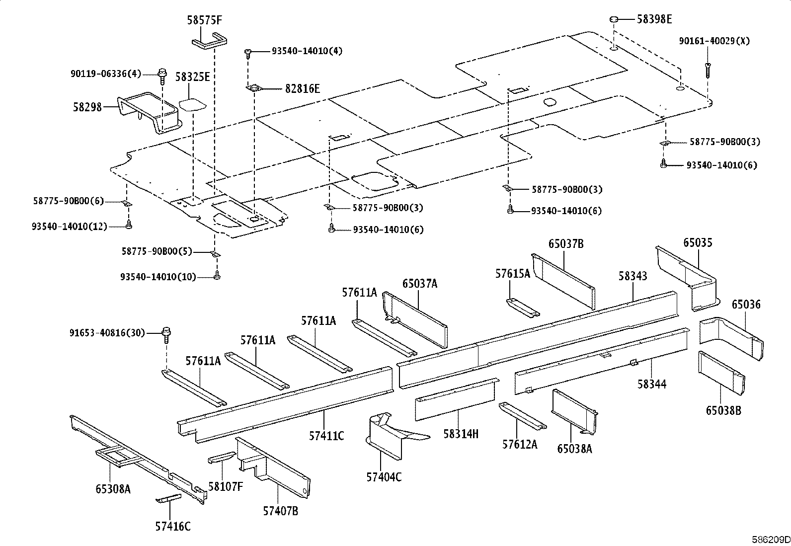 82711-60740 CLAMP, WIRING HARNESS product image