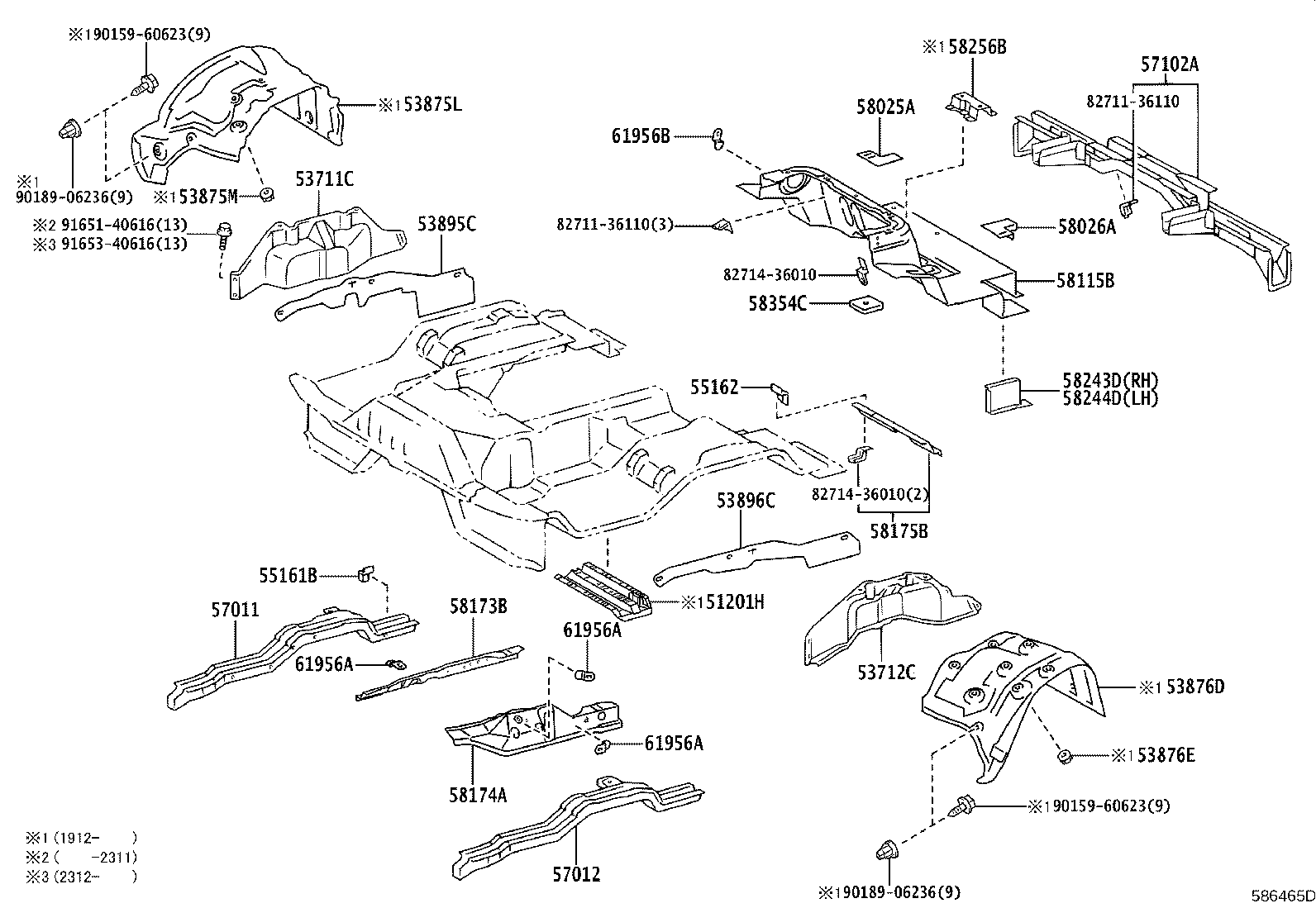 53895-36091 SHIELD, SIDE FLOOR APRON, FRONT RH product image